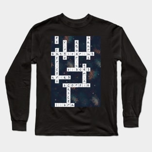 Astrology Crossword Long Sleeve T-Shirt